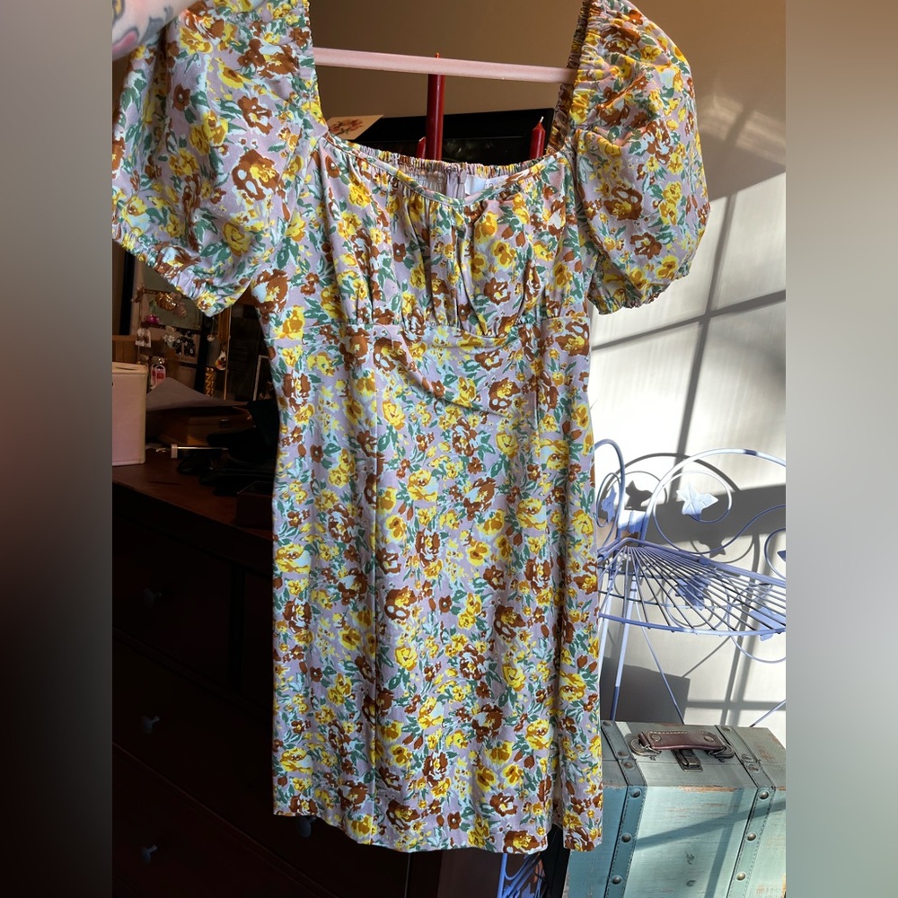 Astr Multicolor Floral Off-Shoulder Dress